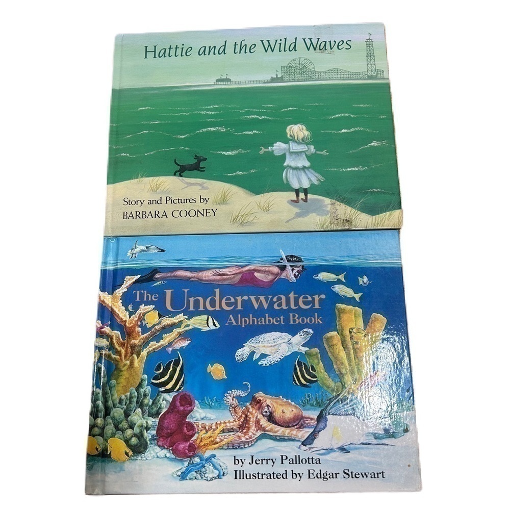 The Underwater Alphabet Hattie and the Wild Waves Book Bundle Hardcover Kids